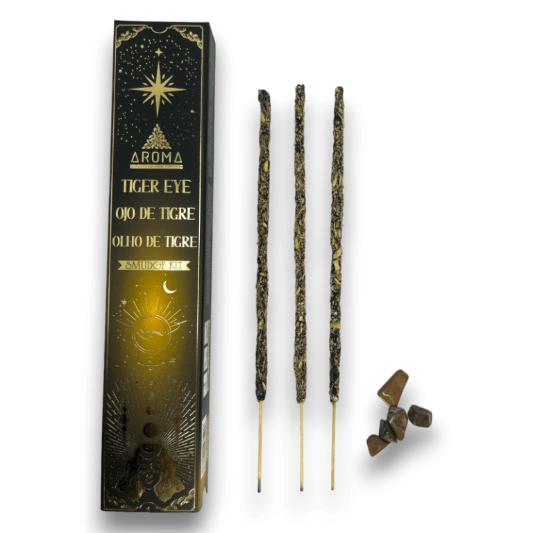 incienso ojo de tigre aroma smudge kit incienso crystal barritas de incienso con minerales